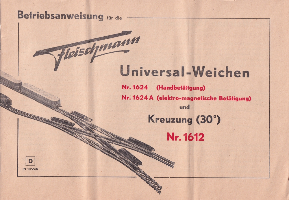 Fleischmann Betriebsanweisung 1624 Abb.1