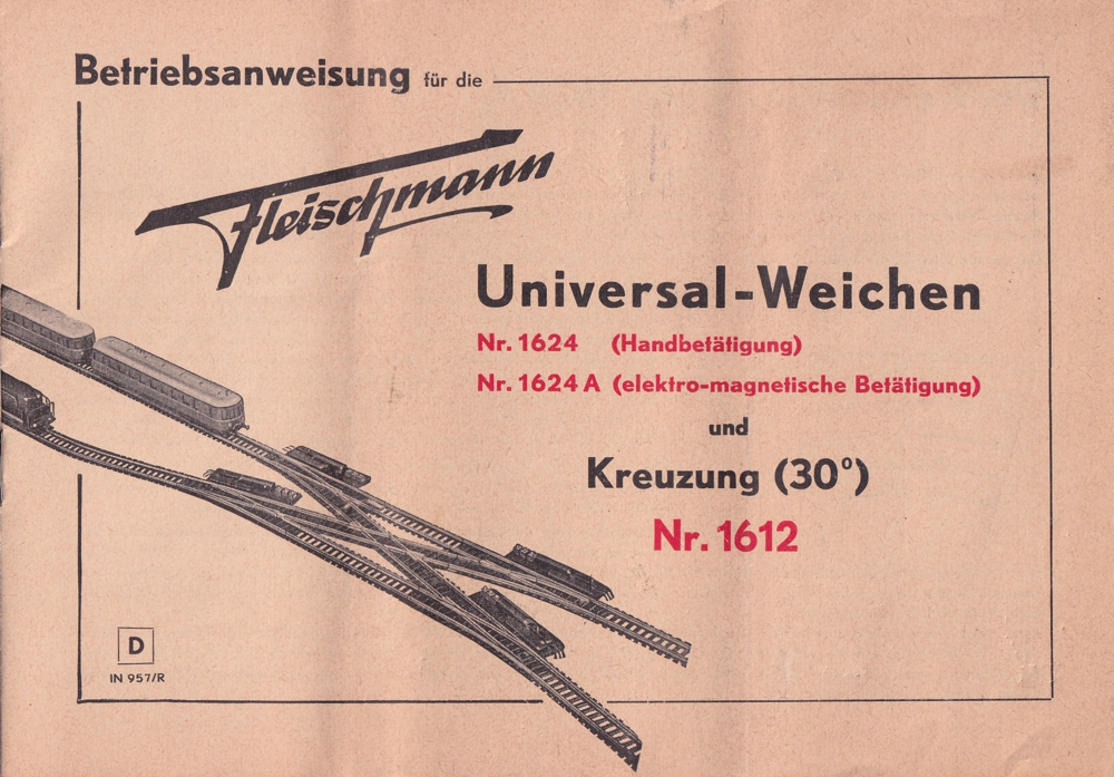 Fleischmann Betriebsanweisung 1624 Abb.1