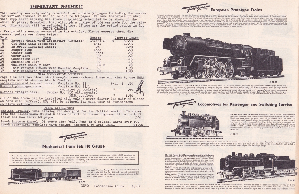 Fleischmann Gesamtkatalog 1956 Abb.5
